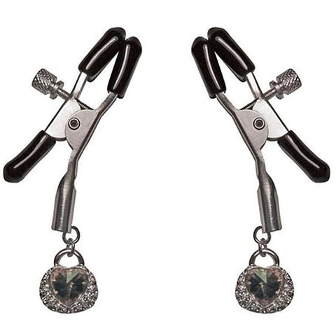 Precious Heart Nipple Clips By Sportsheets - Nipple and Clit Clamps