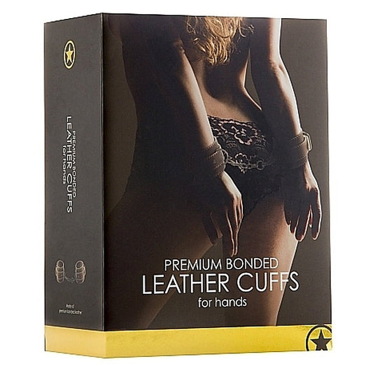 Premium Bonded Leather Cuffs for Hands - Brown