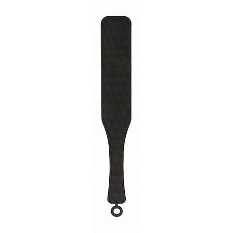Silicone Textured Paddle Black By Shots Toys - Paddles And Slappers