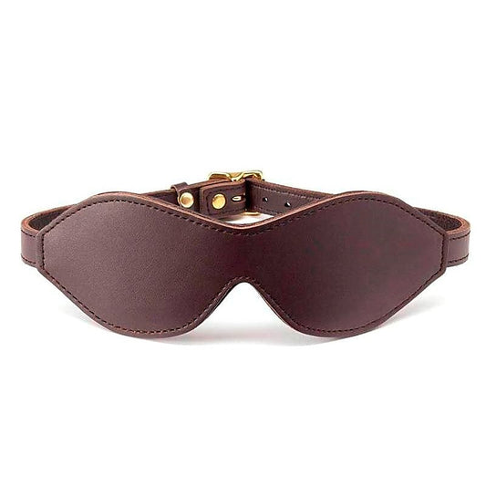 Coco de Mer Brown Leather Blindfold - Fancy Dress Ups