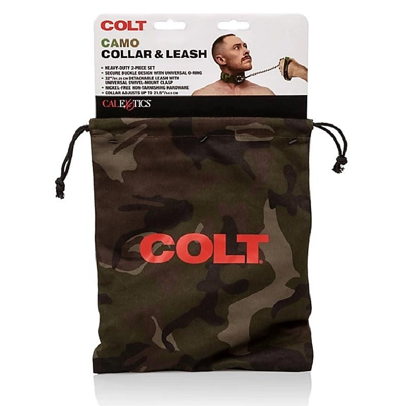 Colt Camo Fetish Play Collar and Leash - Collars and Leads