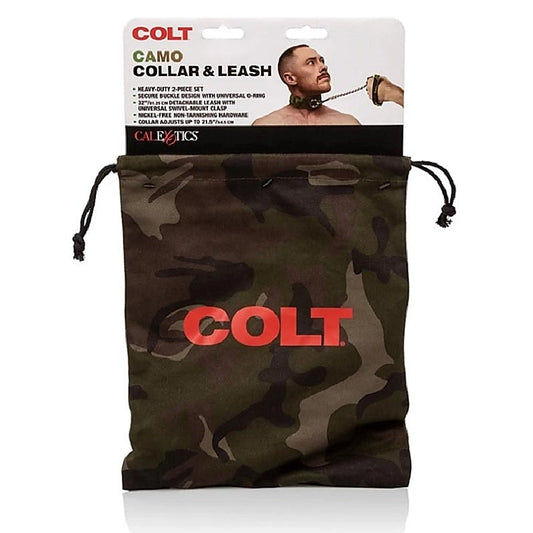 Colt Camo Fetish Play Collar and Leash - Collars and Leads