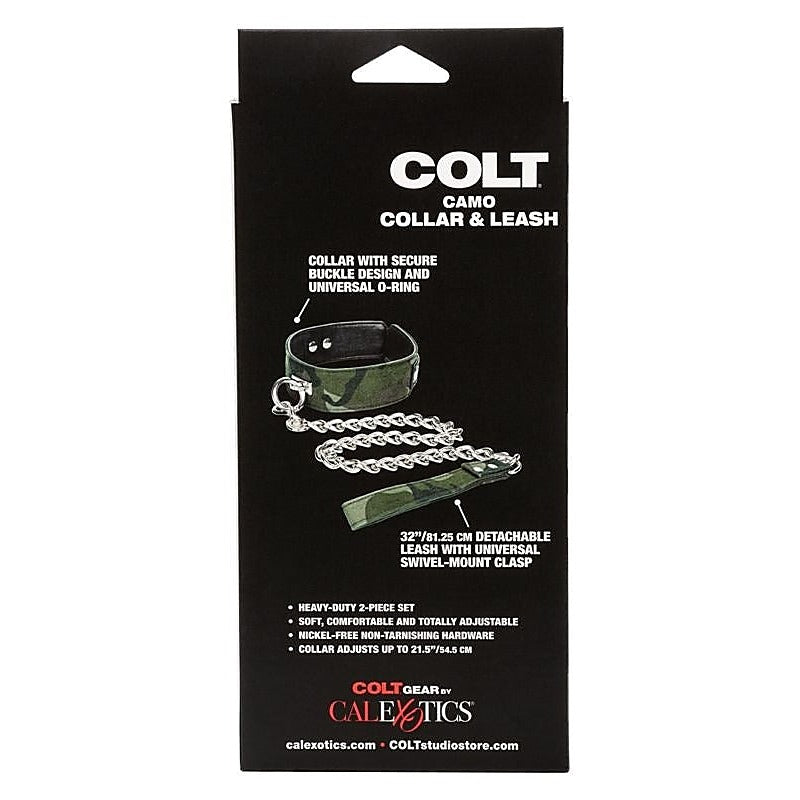 Colt Camo Fetish Play Collar and Leash - Collars and Leads