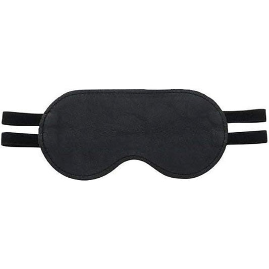 Spartacus Soft Leather Contour Blindfold with Double Straps - Cuffs and Restraints