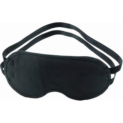 Soft Leather Contour Blindfold With Double Straps - Cuffs and Restraints