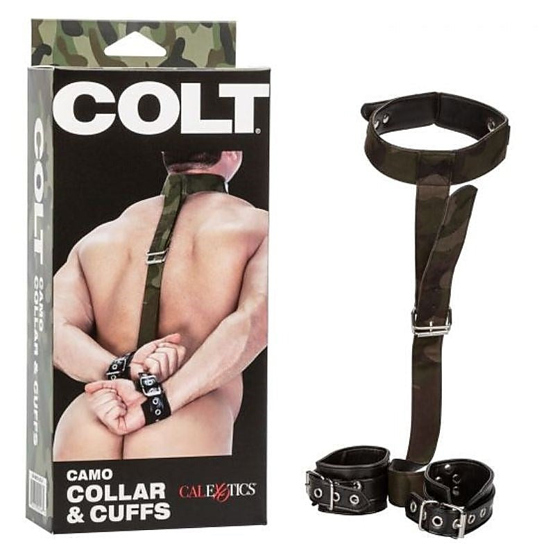 Colt Camo BDSM Play Collar and Cuffs - Cuffs and Restraints