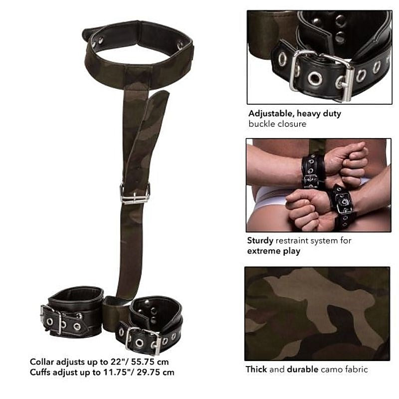 Colt Camo BDSM Play Collar and Cuffs - Cuffs and Restraints