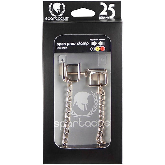 Spartacus Adjustable Press Clamps with Link Chain - Nipple and Clit Clamps