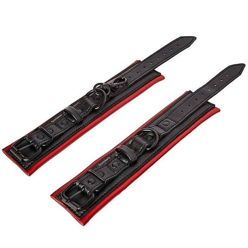 Saffron Leather Bondage Cuffs by Sportsheets - Cuffs and Restraints