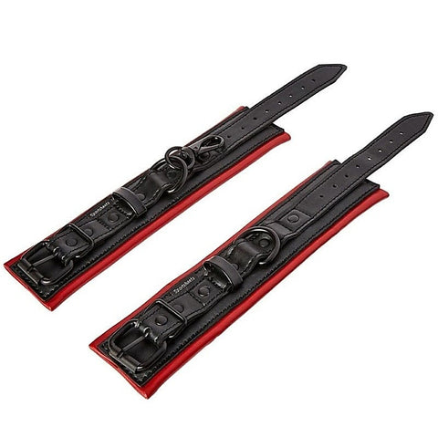 Saffron Leather Bondage Cuffs by Sportsheets - Cuffs and Restraints