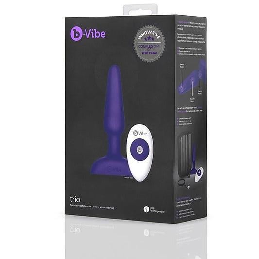b-Vibe Trio Premium Vibrating Butt Plug - Butt Plugs