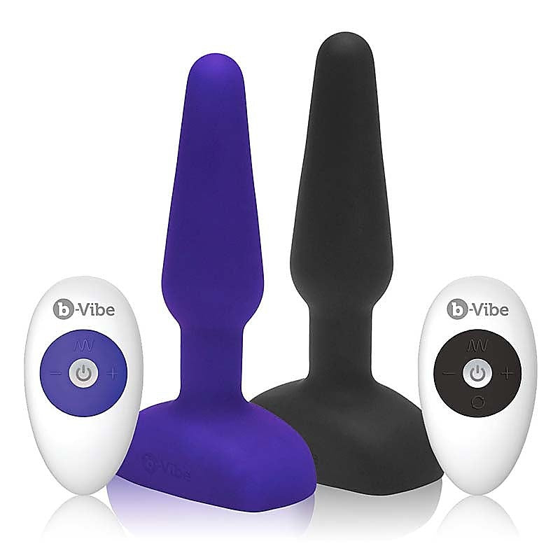 Trio Vibrating Remote Control Butt Plug by B-Vibe - Butt Plugs
