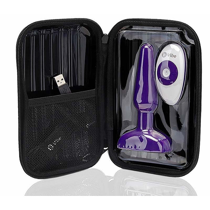 Trio Vibrating Remote Control Butt Plug by B-Vibe - Butt Plugs