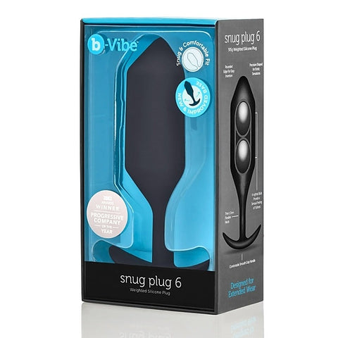 Snug Plug 6 Weighted Silicone Butt Plug by B-Vibe - Butt Plugs