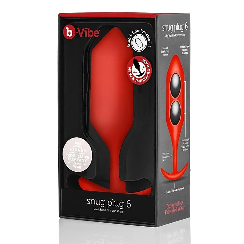 Snug Plug 6 Weighted Silicone Butt Plug by B-Vibe - Butt Plugs