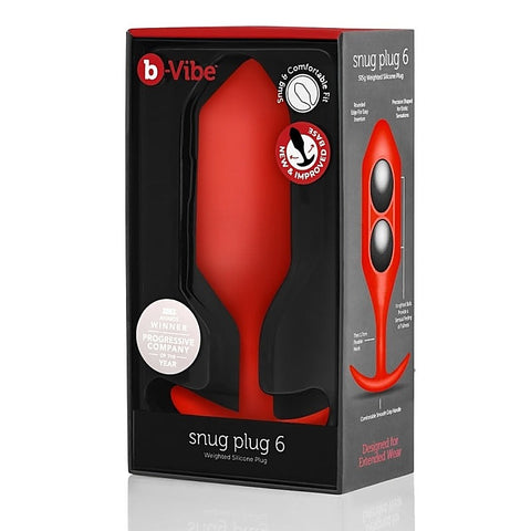 Snug Plug 6 Weighted Silicone Butt Plug by B-Vibe - Butt Plugs