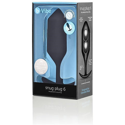 Snug Plug 6 Weighted Silicone Butt Plug by B-Vibe - Butt Plugs
