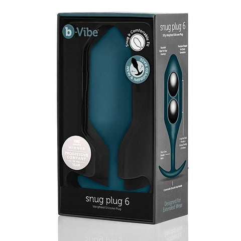 Snug Plug 6 Weighted Silicone Butt Plug by B-Vibe - Butt Plugs