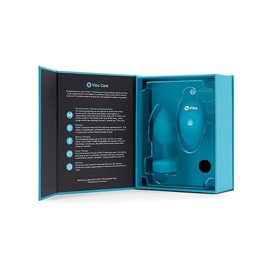 b-Vibe Vibrating Jewels Remote Control Butt Plug S/M - Butt Plugs
