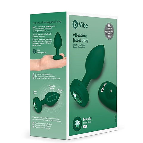 Vibrating Jewels Remote Control Butt Plug By B-Vibe - Butt Plugs