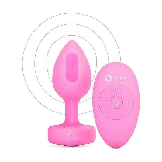b-Vibe Remote Control Vibrating Jewelled Heart Butt Plug - Butt Plugs