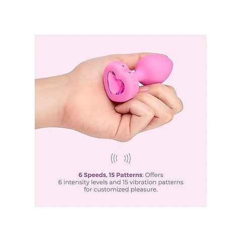 Remote-Controlled Vibrating Heart Plug By B-Vibe - Butt Plugs