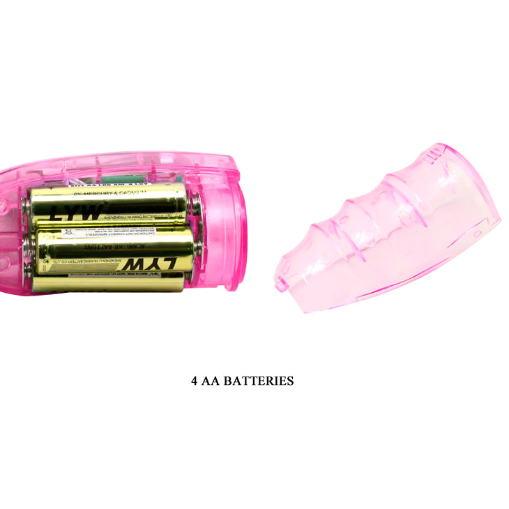 Baile Ribbed Shaft and Realistic Head Rabbit Vibrator - Rabbit Vibrators
