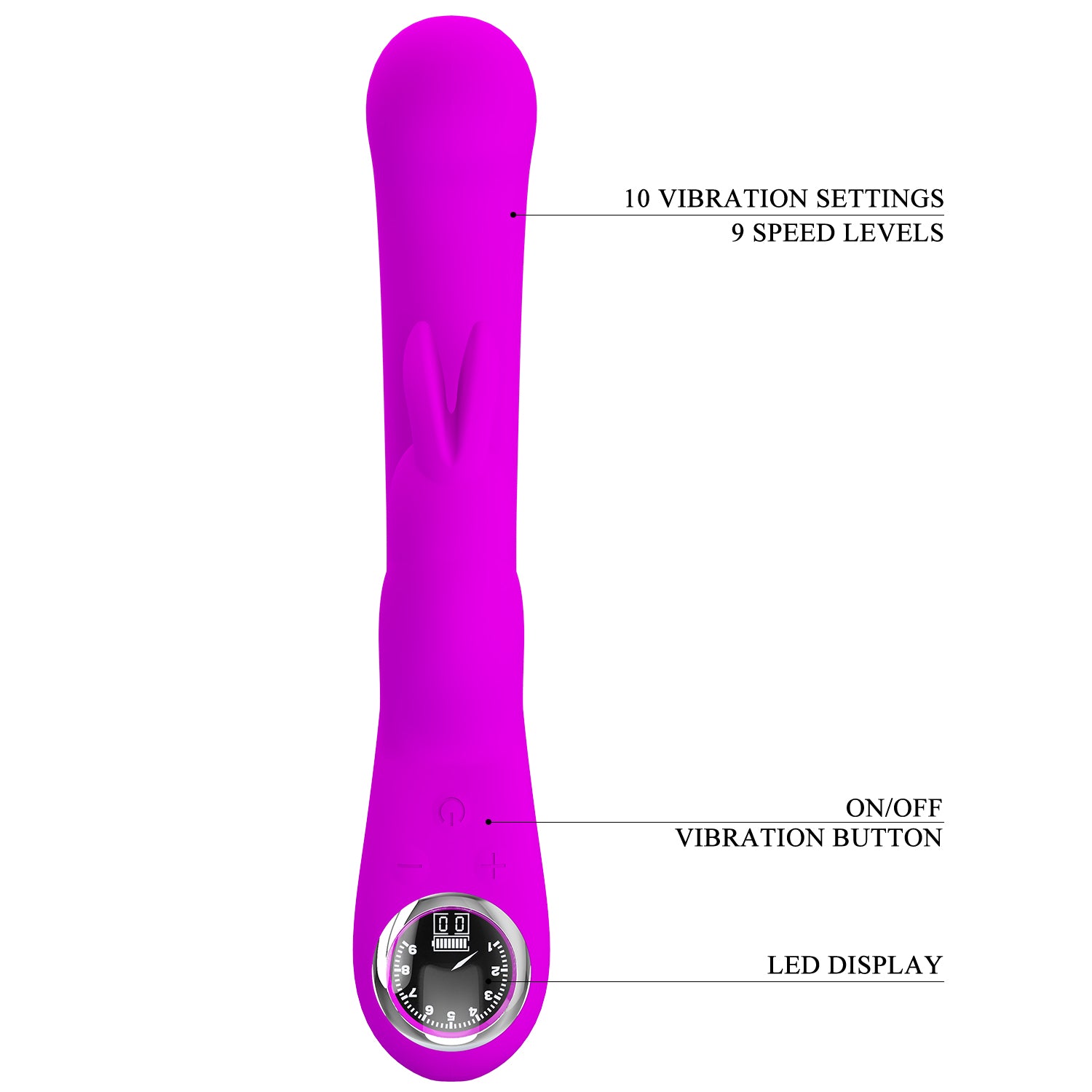 Baile Pretty Love LAMAR Super Soft Silicone Rabbit Vibrator - - Rabbit Vibrators