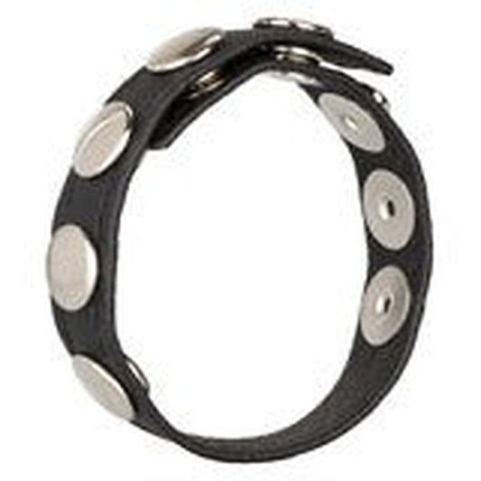 Ares Leather Multi Snap Cock Ring By California Exotics - Cock Rings