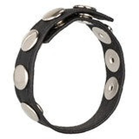 Ares Leather Multi Snap Cock Ring By California Exotics - Cock Rings