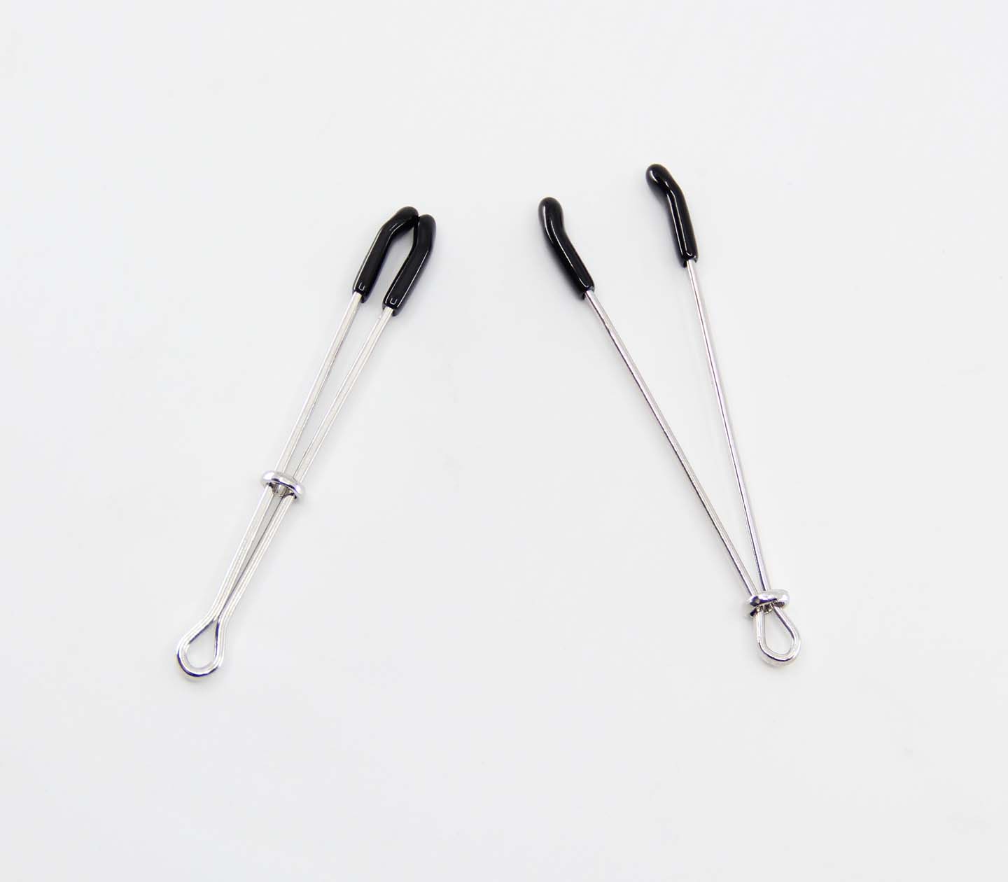 Love In Leather Tweezer Style Nipple Clamps - - Nipple and Clit Clamps
