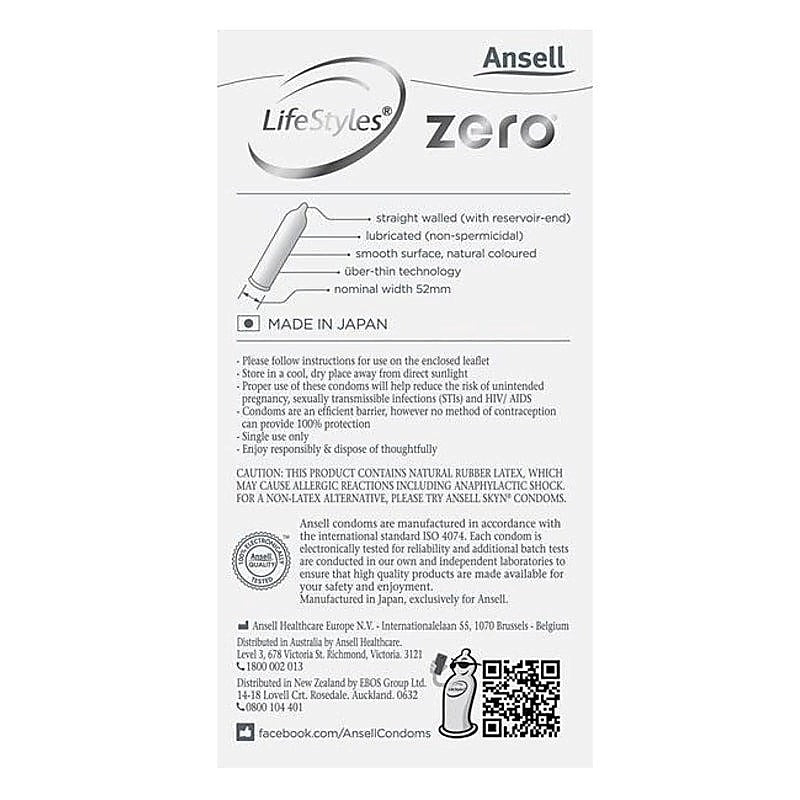 LifeStyles Zero Uber Thin 10's Condoms - Condoms