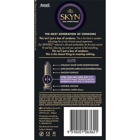 Ansell SKYN Elite Non Latex Condom - Condoms