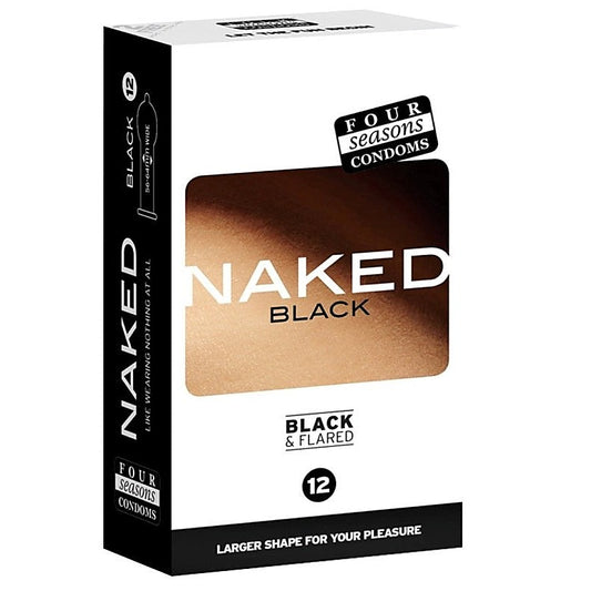 Naked Black And Flared 12 Pack By Four Seasons - Condoms
