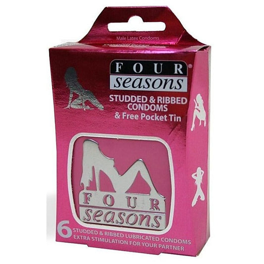 Studded And Ribbed Condoms By Four Seasons - Condoms