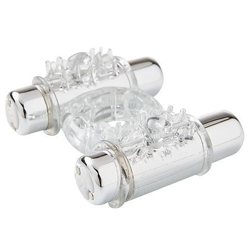 Double Action Rechargeable Bullet Cock Ring by Nu Sensuelle - Cock Rings