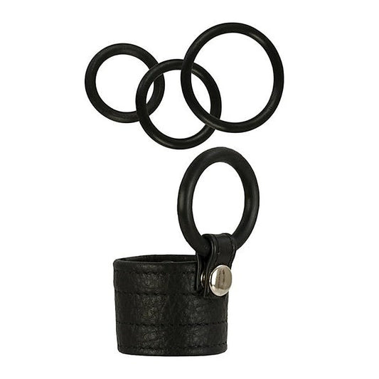 Adonis Zeus Leather Cock Ring By California Exotics - Cock Rings