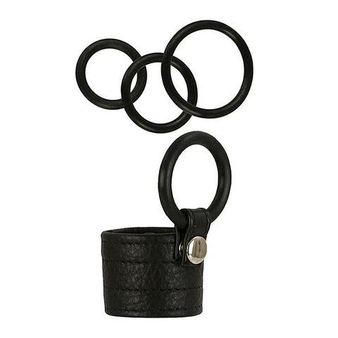 Adonis Zeus Leather Cock Ring By California Exotics - Cock Rings