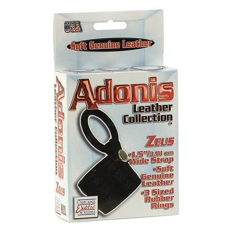 Adonis Zeus Leather Cock Ring By California Exotics - Cock Rings