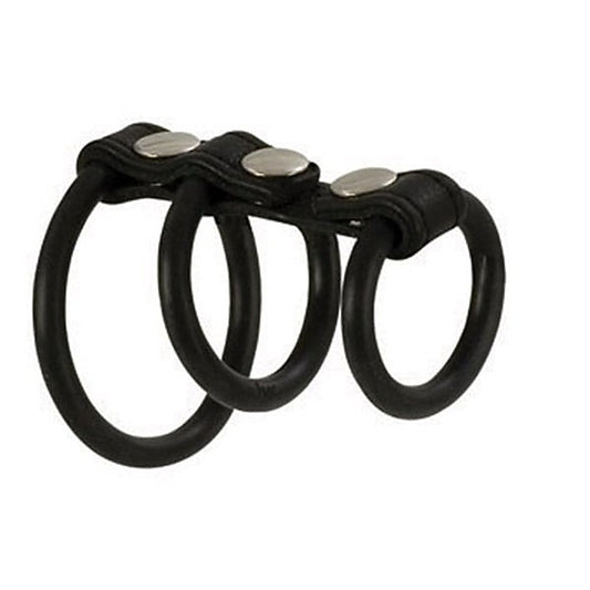 Adonis Triton Leather Cock Ring By California Exotics - Cock Rings