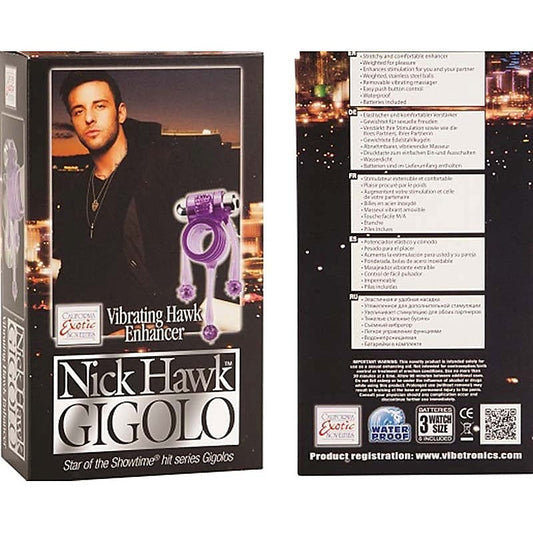 CalExotics Nick Hawk GIGOLO Vibrating Cock Enhancer - Cock Rings