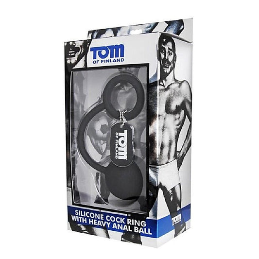 Tom Of Finland Silicone Cock Ring & Weighted Anal Ball - Cock Rings