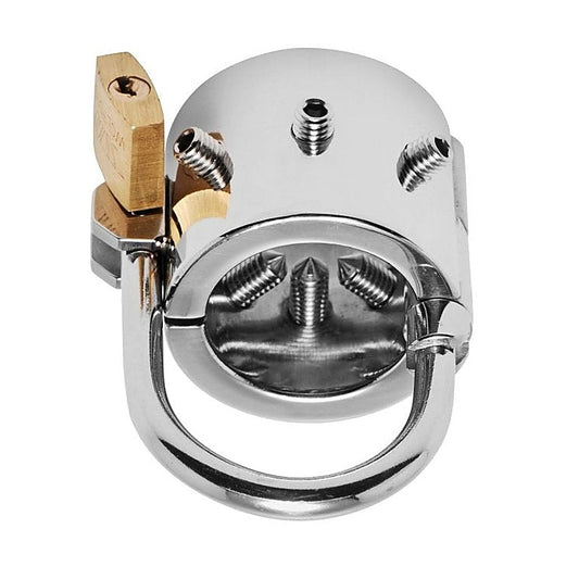Spiked Cbt Ball Stretcher With Scrotum Separator - Cock Rings