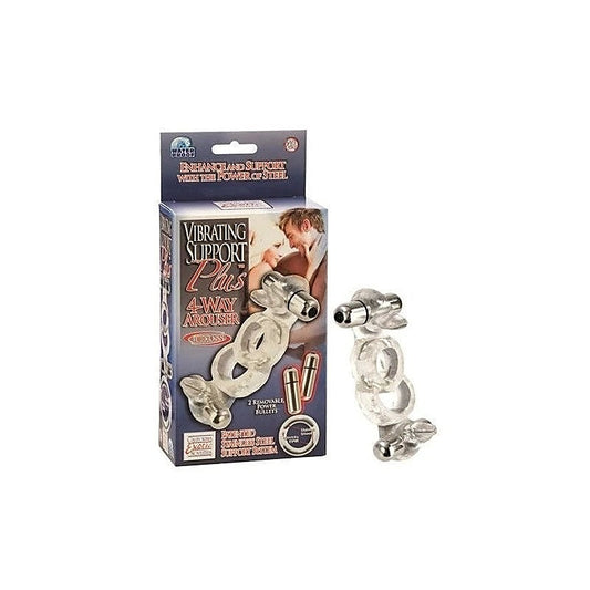 CalExotics Support Plus Vibrating 4 Way Penis Arouser - Cock Rings