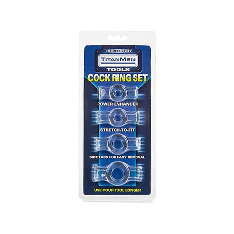 Premium Titanmen Cock Ring Set By Doc Johnson - Cock Ring Sets