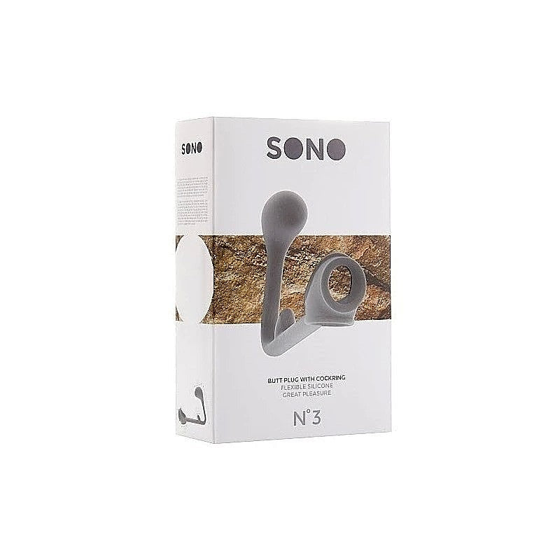 No. 3 Butt Plug With Cock Ring By Sono - Cock Rings