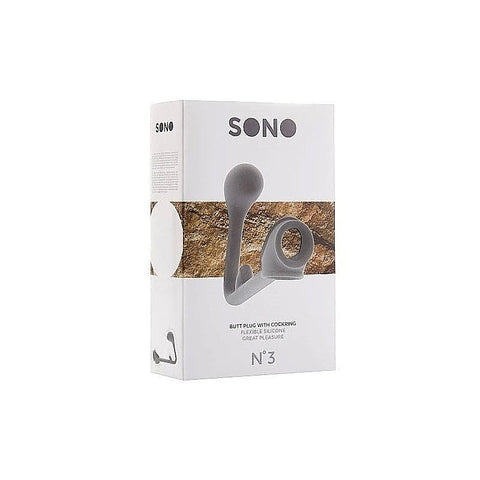 No. 3 Butt Plug With Cock Ring By Sono - Cock Rings
