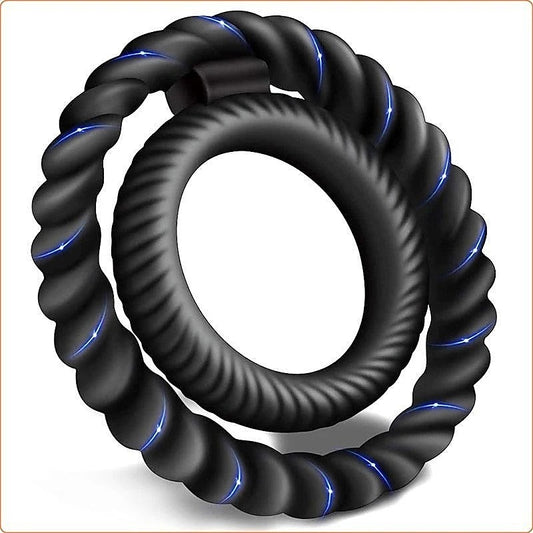 Silicone Dual Textured Penis Ring - Ball and Cock Toys