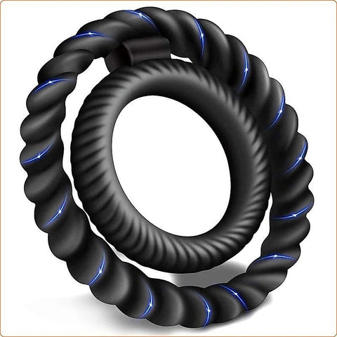 Silicone Dual Textured Penis Ring By Bdstyle - Ball and Cock Toys