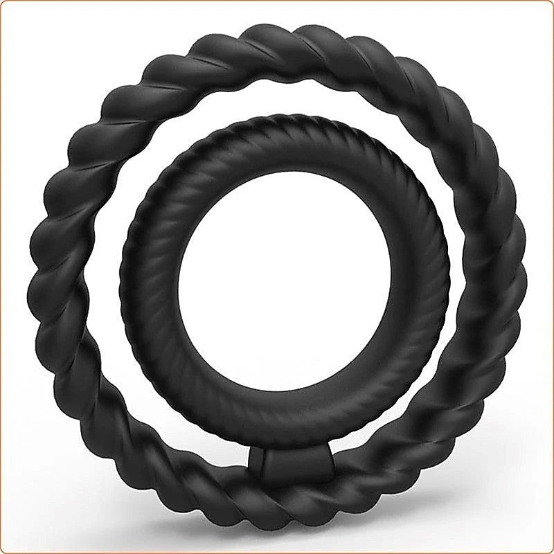 Silicone Dual Textured Penis Ring By Bdstyle - Ball and Cock Toys